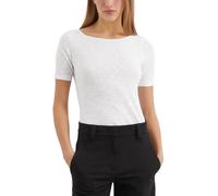 Marc OߴPolo Donna T-Shirt in Cotone bio con Scollo a Barca, Bianco (White), XL