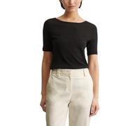 Marc OߴPolo Donna T-Shirt in Cotone bio con Scollo a Barca, Nero (Black), XS