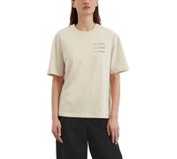 Marc OߴPolo Donna T-Shirt in Cotone bio Regular Fit, Bianco Sporco (Natural Cotton), L