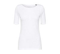 Marc OߴPolo Donna T-Shirt in Cotone bio con Scollo a Barca, Bianco (White), XL