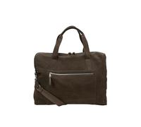 Marc O'Polo Pelle borsa da viaggio borsa a tracolla Joris Weekender Dark Nickle marrone
