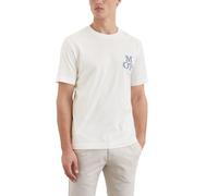 Marc OߴPolo Uomo T-shirt in cotone bio con scollo rotondo, Bianco (Egg White), L