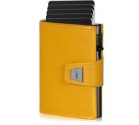 Marc Peter® Portafoglio da Uomo, Portafoglio Slim con Scomparto per Monete e Protezione RFID, Portamonete in Pelle, 9 Scompartimenti per Carte di Credito, Portatessere Piccolo da Uomo, giallo., Dublin