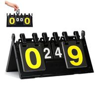 Marca Anzeigetafel: 1 Pezzo Tabellone Sportivo Portatile Flip, Display Punteggio a 4 Cifre, Tabella Punti, Scoreboard, per Basket Badminton Pallavolo Tennis da Tavolo (39 x 21 cm)