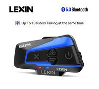 Marca Lexin LX-B4FM-X per 10 ciclisti Interfono Moto Cuffie per casco Bluetooth BT Moto Intercomunicador con radio FM