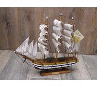 marca VELIERO Amerigo VESPUCCI MODELLINO Riproduzione in Legno E Tela 33 cm Grande Gia assemblata