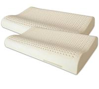 Marcapiuma - Coppia di Cuscini in Lattice Naturale Modello Doppia Onda - Guanciale Lattice Forato Ultra Traspirante Riposo Naturale e Sano - Massimo Comfort Ergonomico Antibatterico - Made in Italy