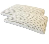 Marcapiuma - Coppia di Cuscini in Lattice Naturale Modello Saponetta - Guanciale Lattice Forato Ultra Traspirante Riposo Naturale e Sano - Massimo Comfort Ergonomico Antiacaro - 100% Made in Italy