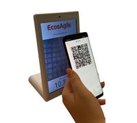 Marcatempo da tavolo con QR code, Touch-Screen, Design Moderno, Camera a 5MP con Autofocus per Controllo QR Code, Software Time Management Gestione Presenze Assenze incluso GRATIS il primo anno