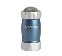 Marcato Dispenser Powder Blu, Spargi Zucchero a Velo, Alluminio Anodizzato, 10x5x5 cm, Design Elegante, Facile da Usare