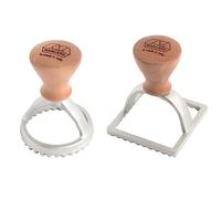 Marcato SC-KIT01-CLS Kit Stampini Raviolè, per Ravioli e Biscotti, Alluminio e Legno, Marrone, Linea Premium.