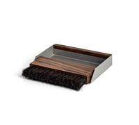 Marcato - Set Spazzola e Paletta da Tavolo “Briciola” in Acciaio e Noce Americano | Compatto, Magnetico, con Setole in Crine Naturale, Made in Italy