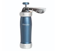 MARCATO Sparabiscotti. Macchina per Biscotti Biscuits Powder Blu. Alluminio Anodizzato. Diverse Forme. 25x10x5 cm. Facile da Usare