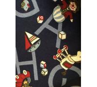 MARCATO tessuto stoffa TEDDY FUN TIME SCAMPOLO PURO COTONE SATIN LETTERINE 3,5mt