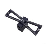 Marcatore a coda di rondine in alluminio per falegnameria in legno, modello di lunghezza 2,5 cm, con doppi rapporti per la lavorazione del legno di precisione (tipo B)