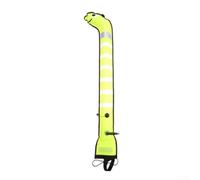 Marcatore a forma di anguilla marina, in nylon e gomma, gonfiabile, con strisce riflettenti, 1,5 m o 1,2 m x 15 cm, arancione, rosa, giallo, facile da gonfiare per subacquei sott'acqua (1,5 m x 15 cm