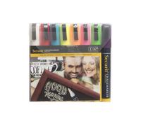 Marcatore a gesso liquido - punta media da 2,00-6,00mm - mix 8 colori - Securit - conf. 8 pezzi