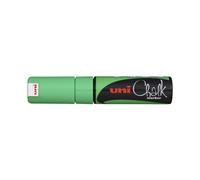 Marcatore a gesso Uni chalk marker Uni Ball punta larga verde scuro fluo