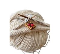 Marcatore belga a nido d'ape, in miniatura, per lavori a maglia, fatto a mano, in argilla polimerica, con bacche,