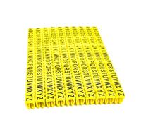 Marcatore Cavi Elettrici Clip for marcatura cavi in plastica m-0 m-1 m-2 m-3 alphabit AZ dimensione cavo 1,5 MQ isolamento giallo(M-0-390PCS-yellow)