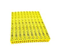 Marcatore Cavi Elettrici Clip for marcatura cavi in plastica m-0 m-1 m-2 m-3 alphabit AZ dimensione cavo 1,5 MQ isolamento giallo(M-3-260PCS-yellow)