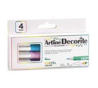 Marcatore Decorite punta pennello Pastel. Confezione 4 pezzi