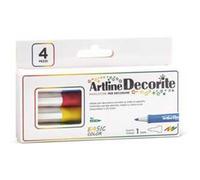 Marcatore Decorite punta tonda Basic. Confezione 4 pezzi