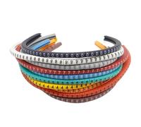 Marcatore del cavo Etichette for marcatura cavi EC-0 Confezione da 500 marcatori for cavi Numeri da 0 a 9 for cavi di dimensioni 1-3 mm2 Multicolore