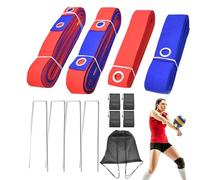 Marcatore di linea per pallavolo, set da campo all'aperto, nastro di confine portatile con perni in metallo per una facile installazione sul campo, per partite in cortile, beach volley o uso