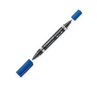 Staedtler Lumocolor Duo marcatore permanente Punta a ogiva/sottile Blu 1 pz