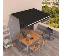 Marcatore elettrico retrattile automatico, 400 x 350 cm, antracite, resistente ai raggi UV e all'acqua, per terrazza, balcone, giardino
