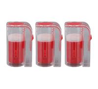 Marcatore gabbia di api regina di cheotime 3pcs, strumento di marcatura in plastica con pistone liscio e catcher dell'apicoltura in maglia per taggare le api regine facilmente (Blu) (Rosso)