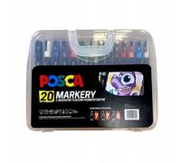 Marcatore in valigetta di plastica 20 colori POSCA