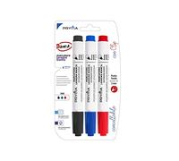 Marcatore Lavagna Bianca a Punta Tonda - 2 mm (Blu, Nero, Rosso) - Ideale per Lavagne Bianche, Superfici Lucide e Lavagnette - Inchiostro Cancellabile, Precisione e Versatilità