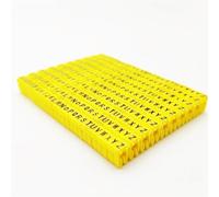 Marcatore numerico per cavi, Confezione da 100 tubi for la marcatura dei cavi di rete, 390 pezzi, numeri multicolori, lettere gialle, 2-8 mm(3-4mm,260PCS A-Z Yellow)