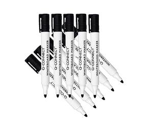 Marcatore per lavagna bianca Q-Connect punta tonda 2-3 mm nero KF26035-10 pezzi.