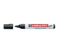 Edding 660 - Pennarello per lavagna bianca nero, 10 Pezzi