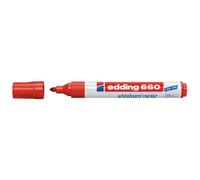 Edding 660 - Pennarello per lavagna bianca rosso