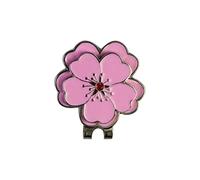 Marcatore per palline da golf a forma di fiore, in lega di zinco, accessorio portatile per individuare la palla e gioielli alla moda, Misura unica, come descritto