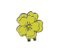 Marcatore per palline da golf a forma di fiore, in lega di zinco, accessorio portatile per individuare la palla e gioielli alla moda, Misura unica, come descritto