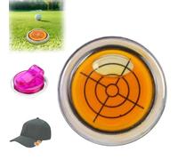 Marcatore per Palline Da Golf Con Clip per Tappo Rotondo E Funzione Di Livellamento, Lettore Portatile E Rimovibile per Green Da Golf, Strumento per La Marcatura Della Linea Delle Palline(Orange)