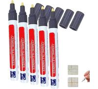 Marcatore per piastrelle in ceramica per pavimenti impermeabili, pennarello per piastrelle per fughe, nessuna vernice sbiadita per ripristinare le linee di malta per la casa (Dark Grey*5pcs)
