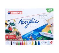 edding Creative Set - acrylic pens, waterproof, fine, medium, broad nib incl. ar