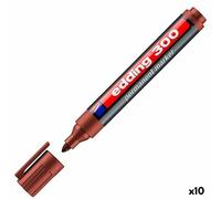 Marcatore permanente Edding 300 Marrone [10 Unità]
