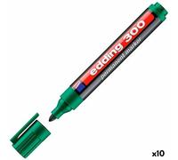 Marcatore permanente Edding 300 Verde [10 Unità]