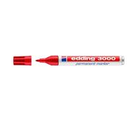 Marcatore permanente Edding 3000 punta rossa rosso 1.5-3 mm