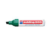 Marcatore permanente Edding 500 Verde punta a scalpello 2-7 mm plastica