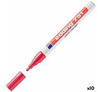 Marcatore permanente Edding 751 Rosso [10 Unità]