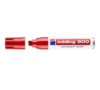 Marcatore permanente Edding 800 Chisel Rosso Extra-large 4 mm Alluminio