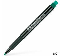 Marcatore permanente Faber-Castell Multimark 1513 F Verde [10 Unità]